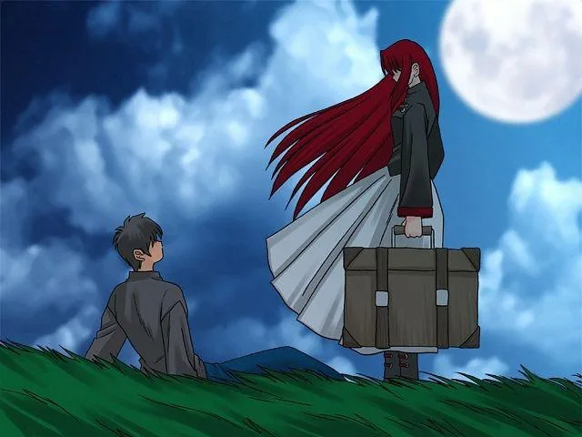 Arcueid under the moon