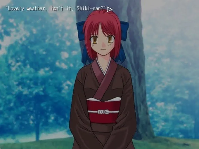 A scene from the back half of Tsukihime